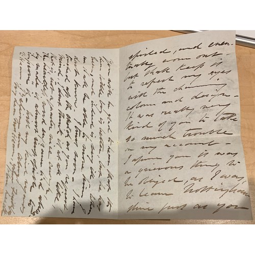 402 - MANUSCRIPT LETTERS, John LEECH, CARICATURIST and ARTIST. Three letters to Mrs HEARN, c. 1859 with pe... 