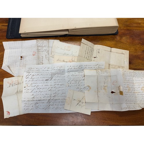 401 - MANUSCRIPT LETTERS. Another remarkable collection, better presented in a folder this time and often ... 