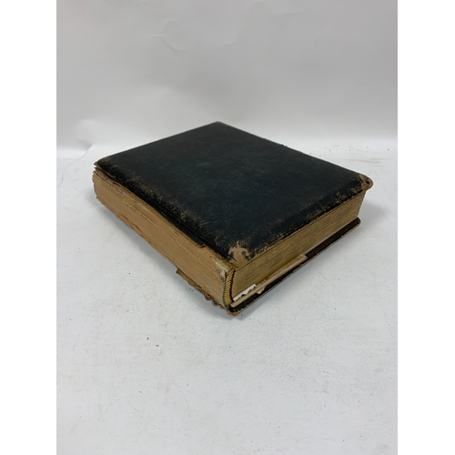 412 - A large Victorian photo album, approx. 17 double sided pages