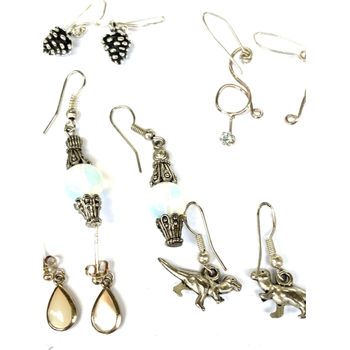 37 - A quantity of mainly 925 silver earrings, pendant etc, bracelets, gross weight 95g