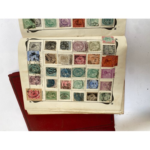 398 - A Stanley Gibbons stamp album containing mostly British infinitives and other world stamps, together... 