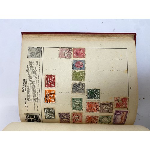 398 - A Stanley Gibbons stamp album containing mostly British infinitives and other world stamps, together... 