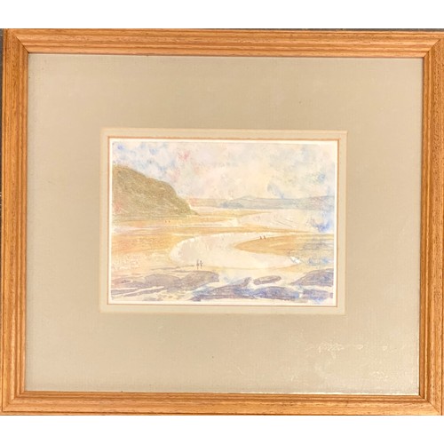 591 - Rosalind Thuillier (20th century British), 'Daymer Bay III', Cornwall, watercolour on paper, 13x18cm