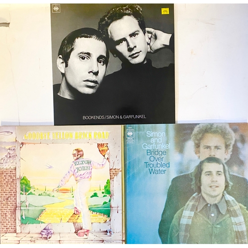 458 - VINYL LPS, VARIOUS. Elton JOHN, 'Goodbye Yellow Brick Road'; SIMON & GARRFUNKEL, 'Bookends', 'Bridge... 