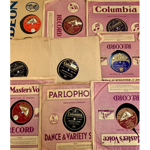 330 - A quantity of 78s to include Charles Trenet, Tino Rossi, various orchestras, etc