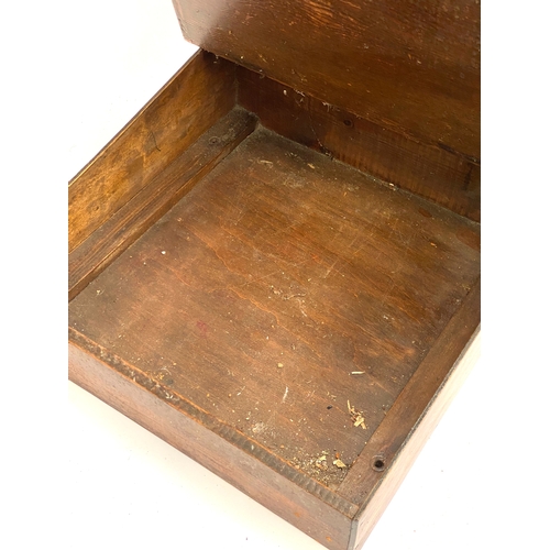 275 - A 19th century pine writing slope, 40.5cmW