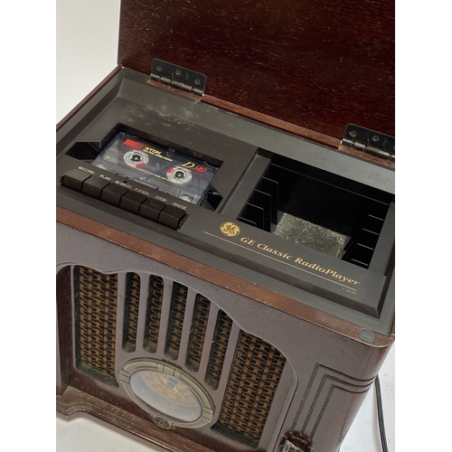 276 - A vintage style GE Classic Radio cassette player, 29cmH