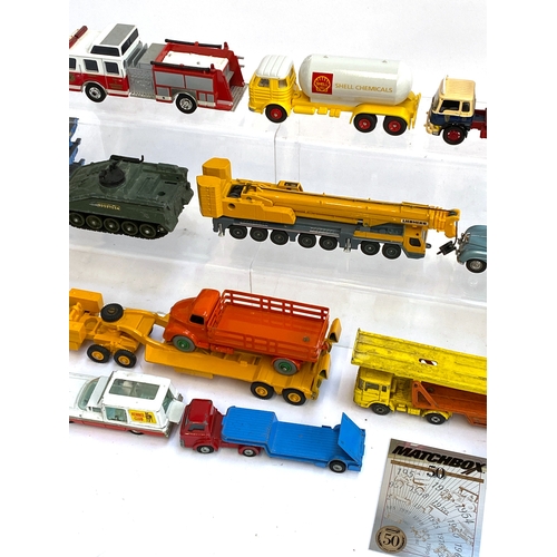 324 - A quantity of die-cast toy cars and vehicles to include Corgi E-one fire engine; Corgi Ghia L6.4, Co... 