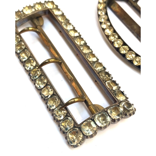 71 - A collection of paste jewellery to include Georgian shoe buckle; Czech paste buttons etc