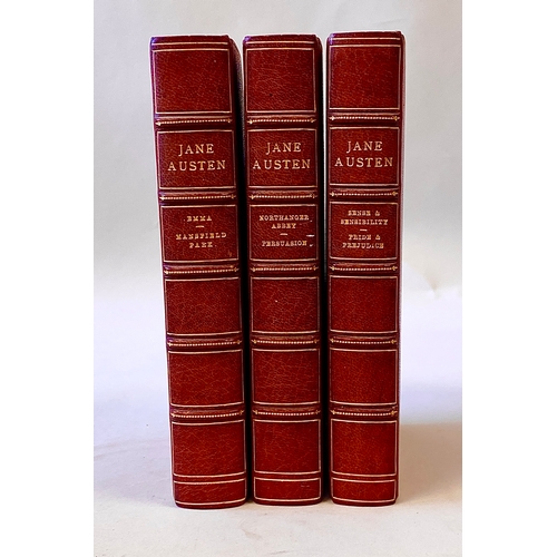 958 - MODERN' BINDINGS, AUSTEN. A superb three vol. set of Austen's six novels bound by Hatchards of Picca... 