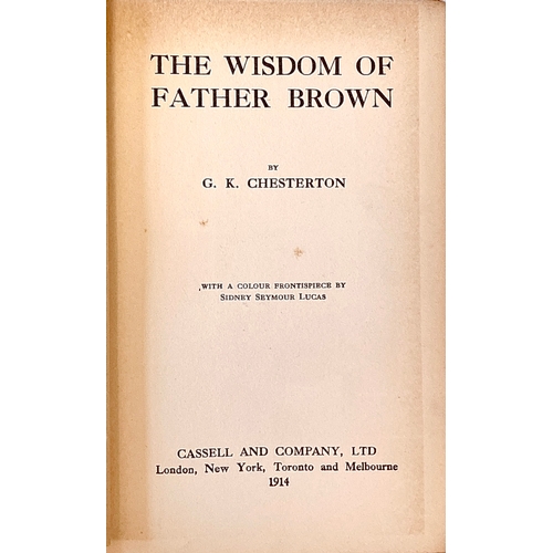 959 - CHESTERTON, G.K., 'The Wisdom of Father Brown',Cassell and Company, 1914. With Sidney Seymour Lucas ... 