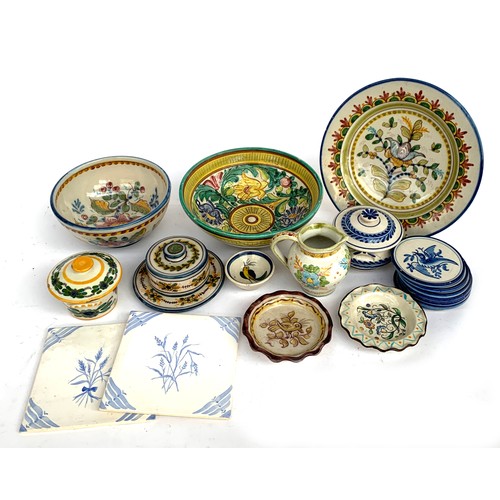 650 - A small colourful lot of Mediterranean ceramics