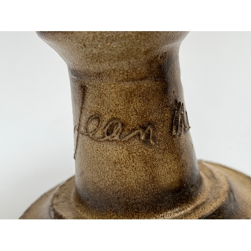 1 - Jean Marais (French, 1913-1998), a pair of large studio pottery candlesticks, signed to base, each a... 