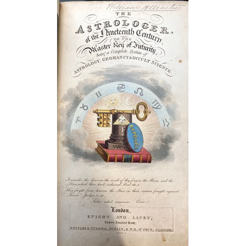562 - ASTROLOGY; a very rare 19th C. publication. Professionally rebound and stamped 'The Astrologer in th...