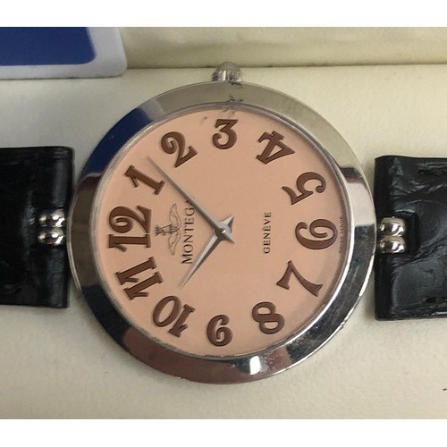 103A - A Montega gent's stainless steel wrist watch, ref. EC51-804, approx. 34mm diameter, in original box