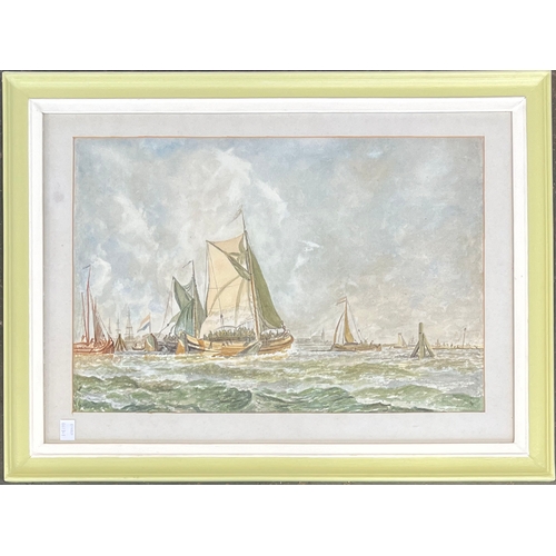 699 - A 20th century maritime watercolour, 31x47cm
