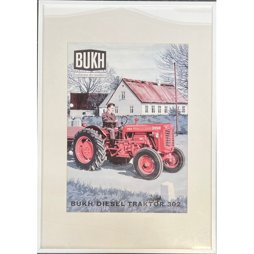 763 - A reproduction poster 'Bukh Diesel Tractor', 70x49cm