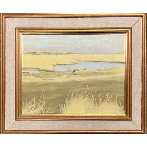 801 - Margot Noyes (b.1939), marsh at low tide, oil on canvas, signed and dated '81 lower right 33.5x43.5c... 