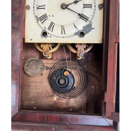 1008 - An American wall clock, 42cmH