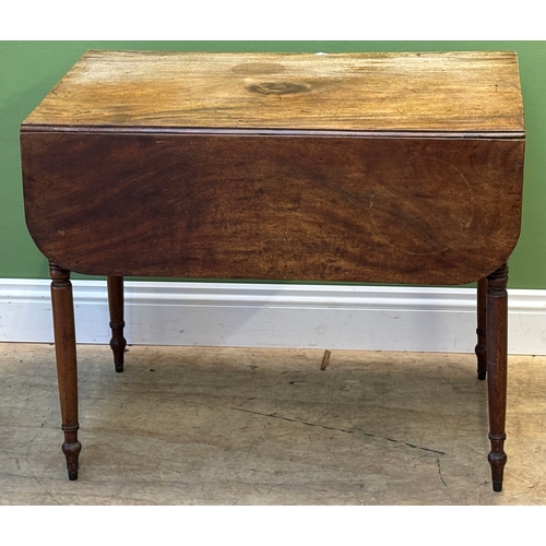1299 - A Regency mahogany Pembroke table with single end drawer, 86cmL