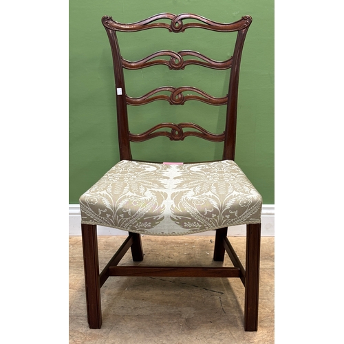 1120 - A mahogany ladderback armchair in George III style