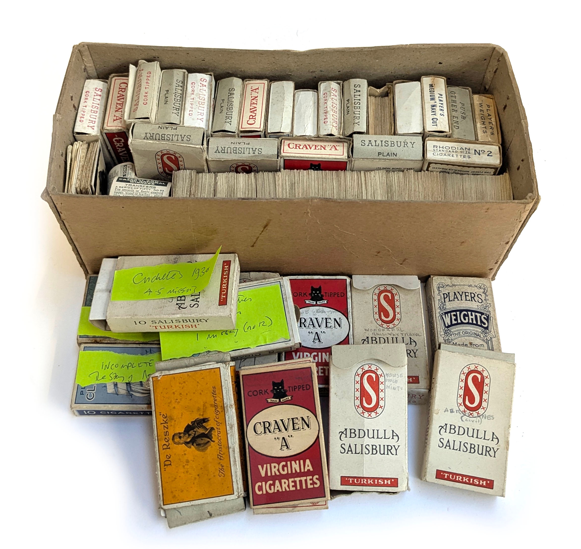 CIGARETTE CARDS. A group, new-to-market, from the 1930s. Some full sets ...
