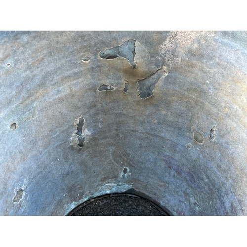 995 - A very large Chinese enamel planter, in poor condition with significant losses, 60cmD 56cmH