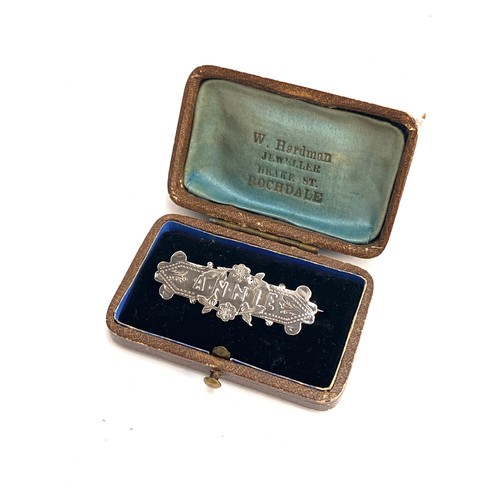 6 - A Victorian 'Annie' silver name brooch, 3.4g, in box