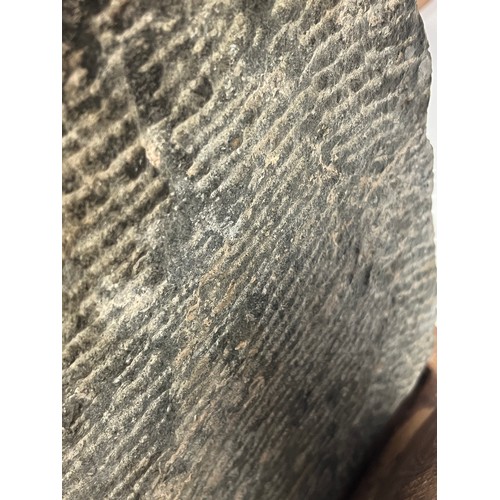 1243 - An Indian carved stone stele of the Hindu God Vishnu, possibly Pala dynasty, 45cmH excluding wooden ... 