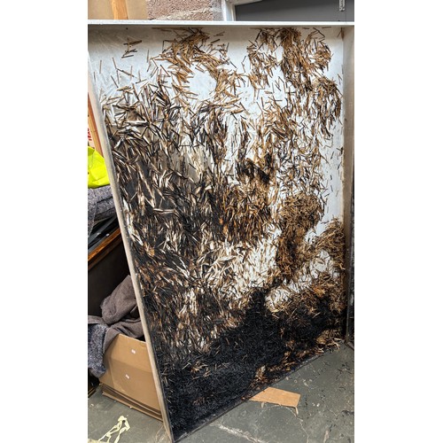 961 - Nick de Jasay, 'Matchsticks I' and 'Matchsticks II', contemporary work on board, each approx. 122x24... 