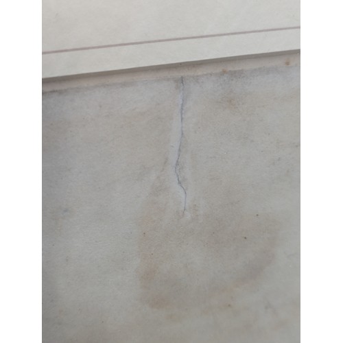 794 - Cricket interest: an early 19th century pen and ink sketch depicting a game of cricket, unsigned, th... 