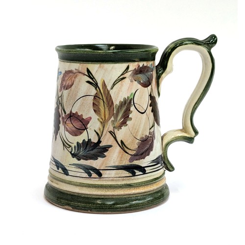 258 - Glyn Colledge for Denby, a handpainted stoneware mug, 13cmH