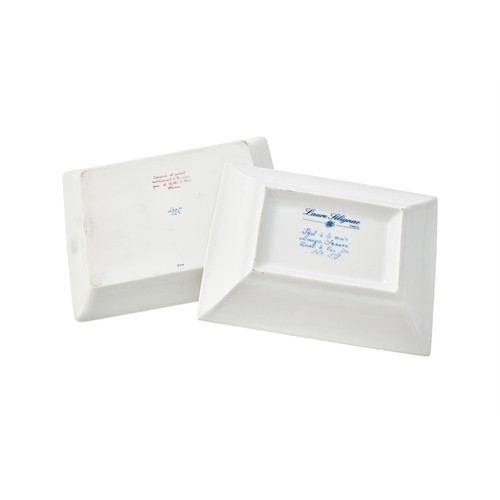 249 - Limoges for Laure Selignac, two Papill'or pattern vide poches, each 15.5x20cm; together with a Limog... 