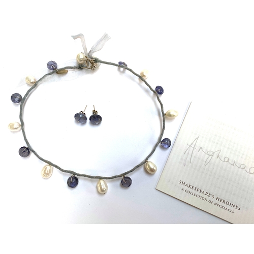51 - Designed by Angharad Rees for her 'Shakespeare's Heroines Collection': a silver, freshwater pearl an... 