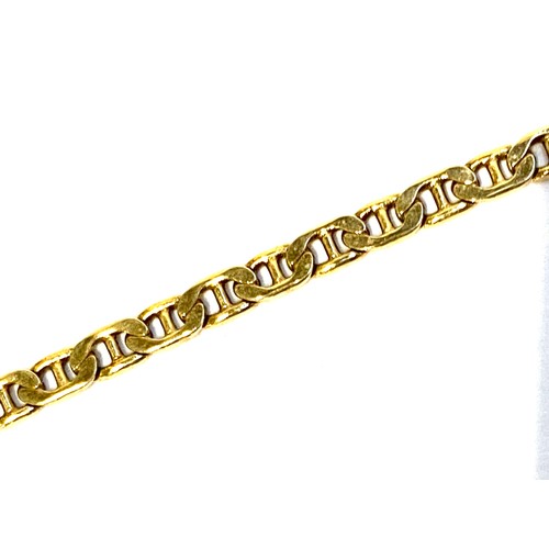 34 - A 14ct gold chain with lobster clasp stamped 585, 46cmL unclasped, 6.2g