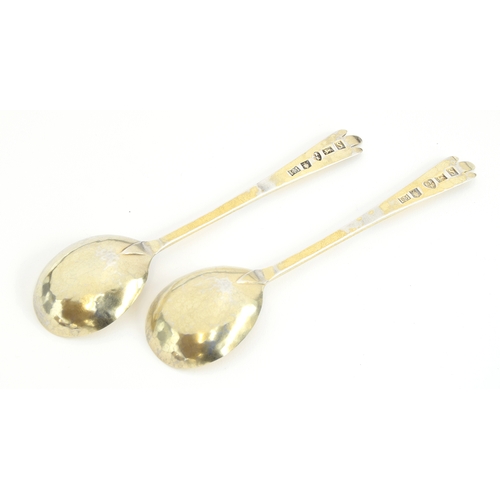53 - A pair of George III provincial silver trefid spoons by John Mitchison, Newcastle 1784, 2.7ozt