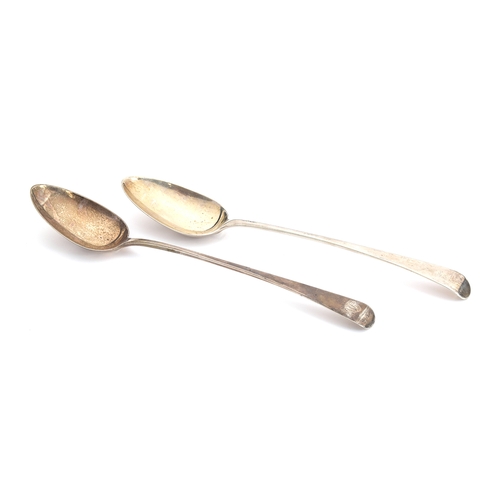 51 - Two Georgian silver Old English pattern serving spoons, one by Richard Cook, London 1803; the other ... 