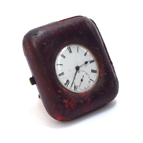 42 - An early Victorian 18ct gold open face key wind pocket watch, the unsigned white enamel dial with Ro... 