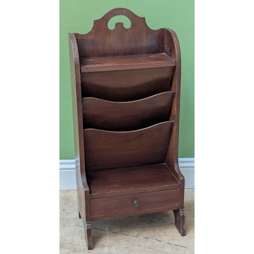 A magazine rack with drawer below, 39cmW