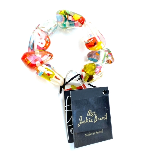 36 - A Carlos Sobral retailed by Jackie Brazil colourful acrylic bead bracelet, new with tags