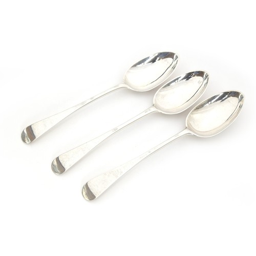 51A - A set of three Scottish provincial silver Old English pattern table spoons, by John Clark I, Perth, ... 