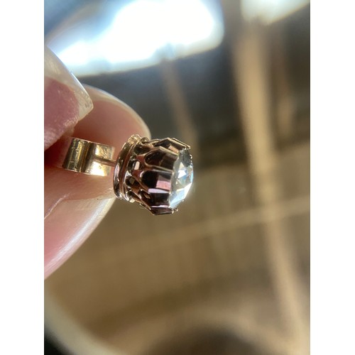 22 - A pair of 19th century late Georgian/early Victorian gold mounted rose cut diamond stud earrings, th... 