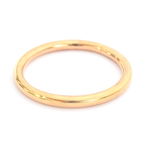 29 - An antique 15ct gold bangle, hallmarked for London 1923, 8cm diameter overall, 22g