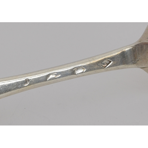 54 - An 18th century Irish Hanoverian pattern silver tablespoon by Christopher Skinner, Dublin 1749, the ... 