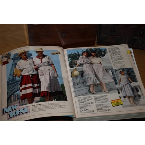 175 - SIX LITTLEWOODS CATALOGUES TO INCLUDE 1976/77, 1979, 1986, 1986/87, 1990