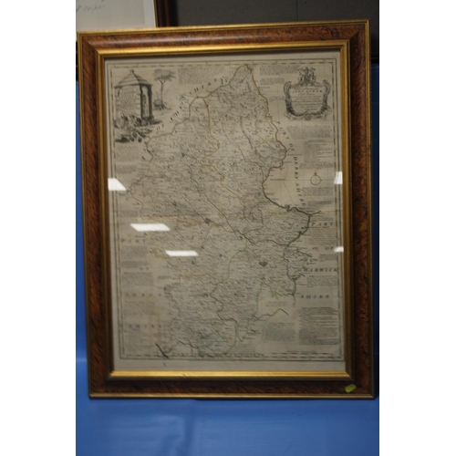 52 - EMANUEL BOWEN MAP OF STAFFORDSHIRE c.1760 from 'The Large English Atlas', cartouche dedicated to 'Th... 