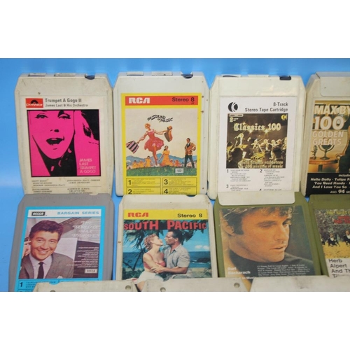 55 - A QUANTITY OF EIGHT TRACK CARTRIDGES TO INCLUDE 'SOUND OF MUSIC'