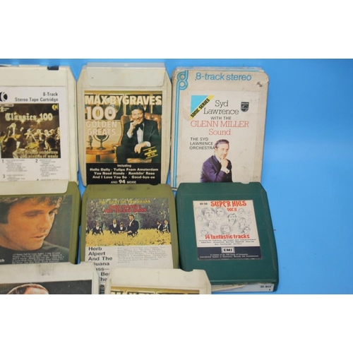 55 - A QUANTITY OF EIGHT TRACK CARTRIDGES TO INCLUDE 'SOUND OF MUSIC'