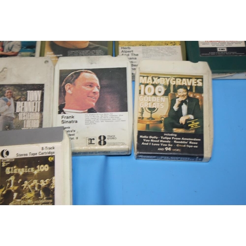 55 - A QUANTITY OF EIGHT TRACK CARTRIDGES TO INCLUDE 'SOUND OF MUSIC'
