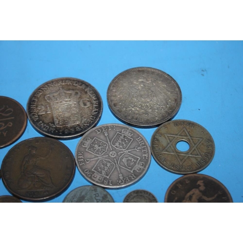 73 - GERMANY 1901 5 MARKS, Netherlands 1938 2½ guilders, 1899 double florin and other minor coins